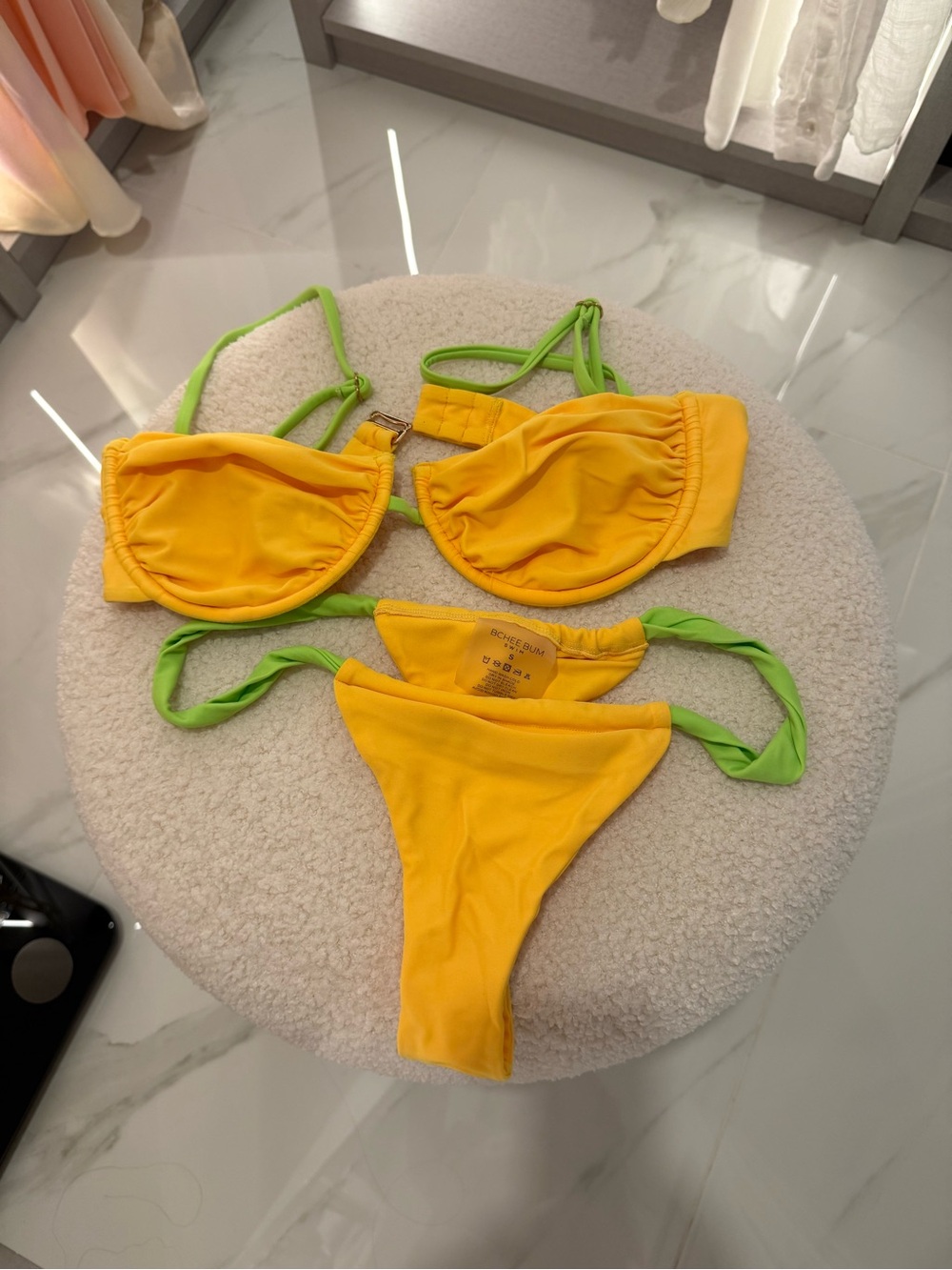 Yellow & Green Bikini Set
